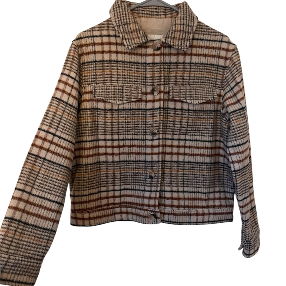 Joie Plaid Button-Up Lightweight Jacket – Size M